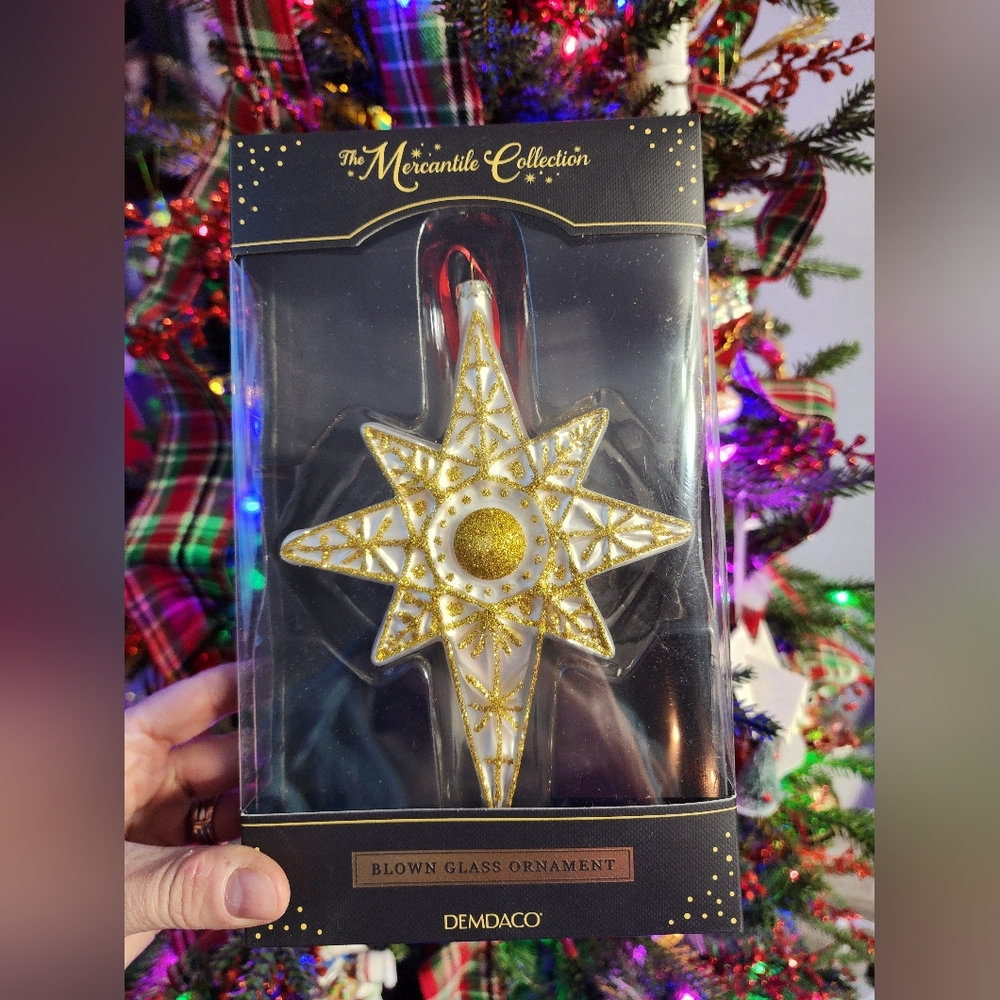 Demdaco Mercantile Collection Gold Star Ornament